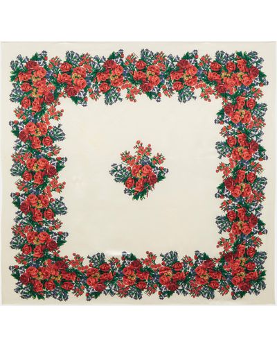 Magda Butrym Floral Silk Satin Scarf - Multicolour