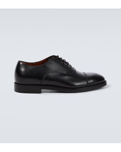 Zegna Oxford Leather Shoes - Black
