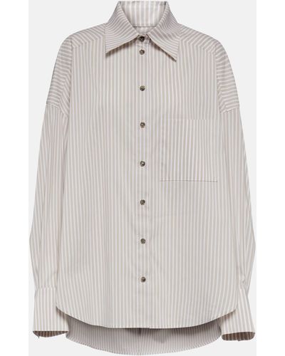 The Mannei Bilbao Striped Cotton-blend Shirt - White