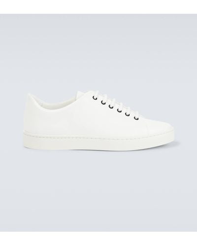 Manolo Blahnik Semanado Leather Sneakers - White