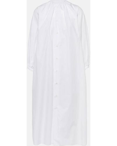 MM6 by Maison Martin Margiela Cotton Poplin Midi Dress - White