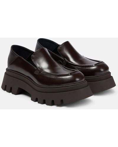 Dorothee Schumacher Glossy Ambition Leather Loafers - Black