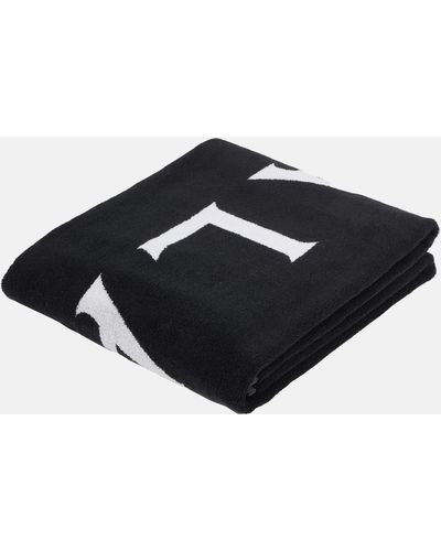 Alaïa Logo Jacquard Cotton Towel - Black