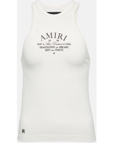 Amiri Logo Cotton-blend Tank Top - White