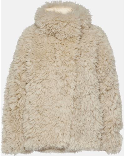 Goldbergh Woolly Faux Fur Jacket - Natural