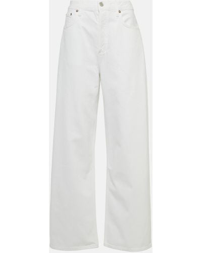 Agolde Low Slung Baggy Wide-leg Jeans - White