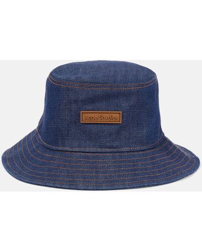 Acne Studios Denim Bucket Hat - Blue