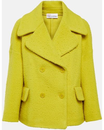 RED Valentino Double-breasted Wool Jacket - Yellow