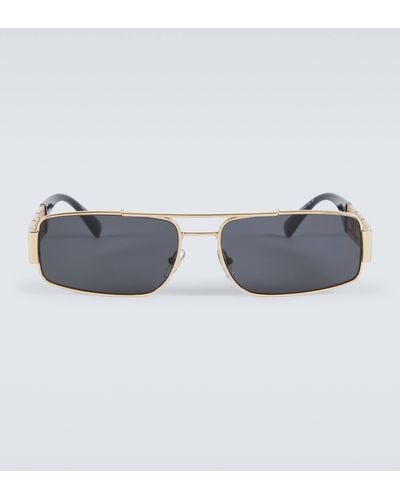 Versace Greca Rectangular Sunglasses - Blue