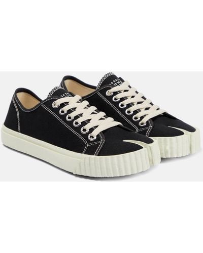 Maison Margiela Tabi Canvas Sneakers - Black