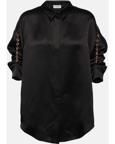 Loewe Luxury Chain Shirt In Silk - Black