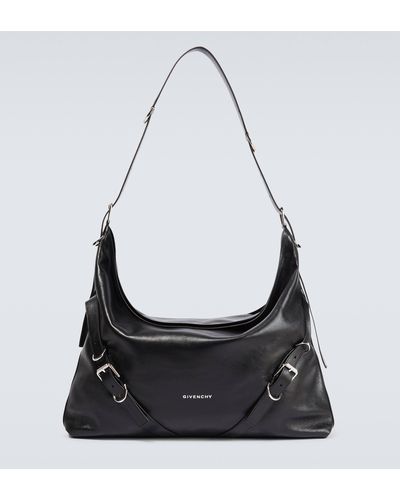Givenchy Voyou Large Leather Shoulder Bag - Black