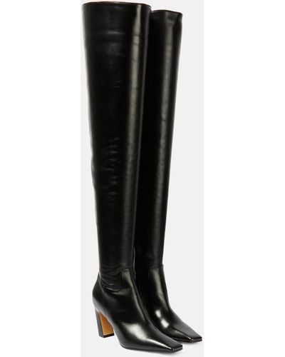 Khaite Marfa 90 Leather Knee-high Boots - Black