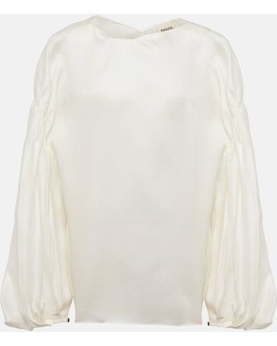 Khaite Quico Silk Blouse - White