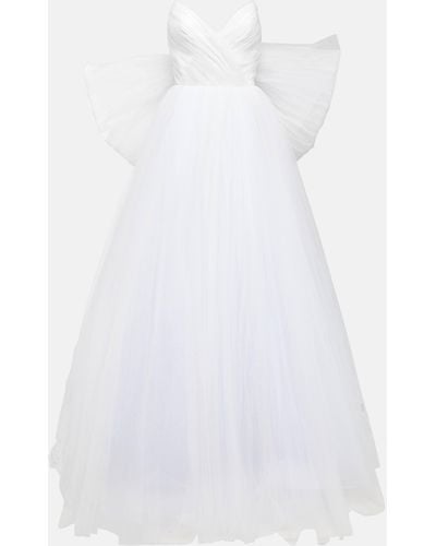 Rasario Bridal Greta Off-shoulder Silk Gown - White