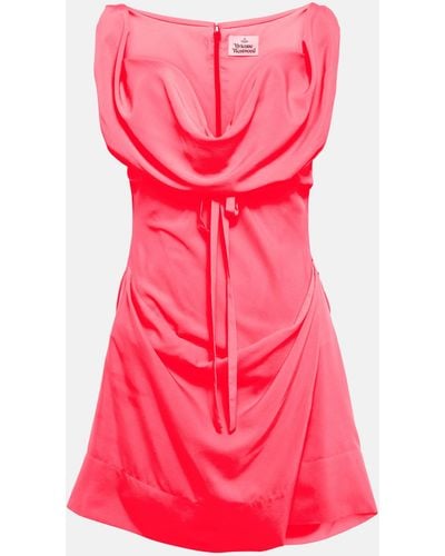 Vivienne Westwood Draped Crepe Minidress - Pink
