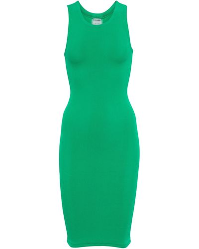 Hunza G Iris Scoop-neck Bodycon Minidress - Green