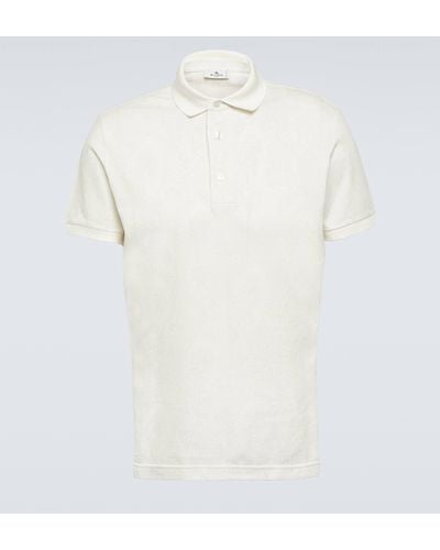 Etro Paisley Cotton Polo Shirt - White