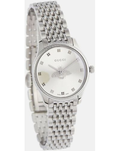 Gucci Ya1265019 G-timeless Slim Stainless Steel Watch - Metallic