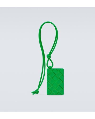 Bottega Veneta Embossed Card Case - Green