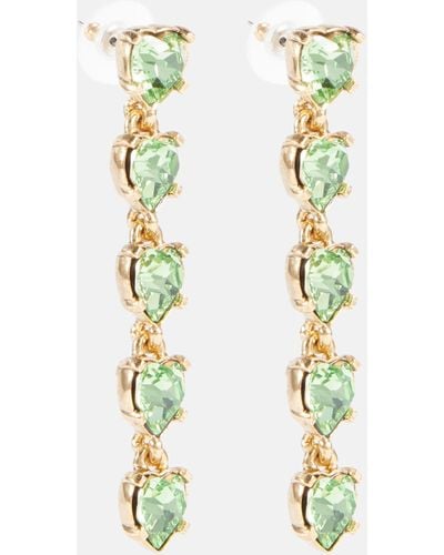 Oscar de la Renta Crystal-embellished Drop Earrings - White