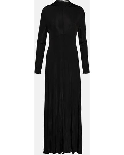 Jil Sander Gathered Maxi Dress - Black