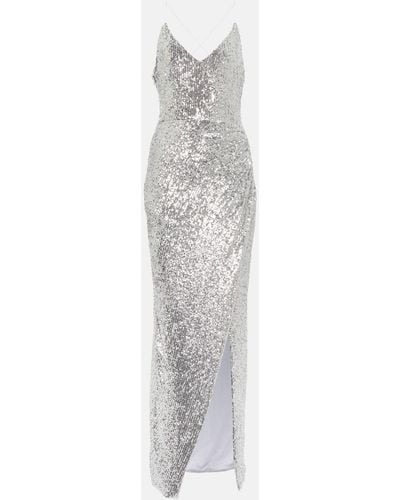 Balmain Sequined Gown - White