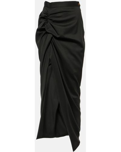 Vivienne Westwood Panther Wool Maxi Skirt - Black