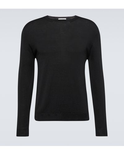Lardini Wool, Silk, And Cashmere Sweater - Black