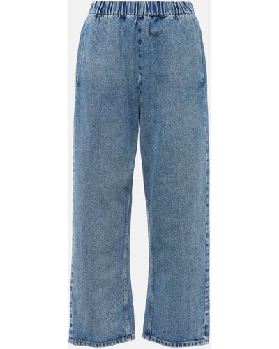 MM6 by Maison Martin Margiela Cropped Straight Jeans - Blue