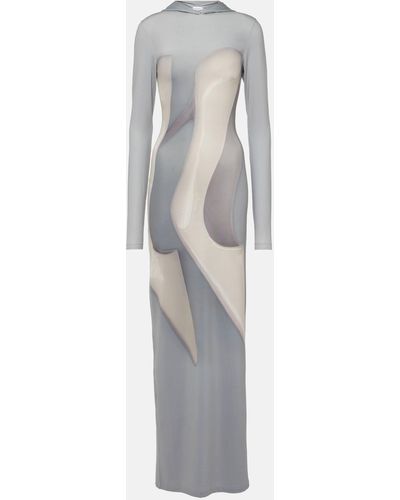 Acne Studios Printed Jersey Maxi Dress - Grey