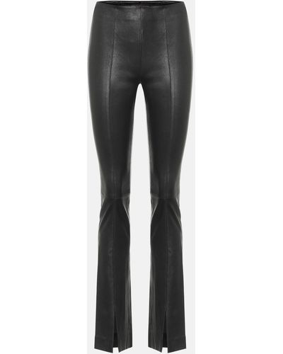 Stouls Vegas Strip Skinny Leather Pants - Grey