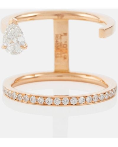 Repossi Serti Sur Vide 18kt Rose Gold Ring With Diamonds - White
