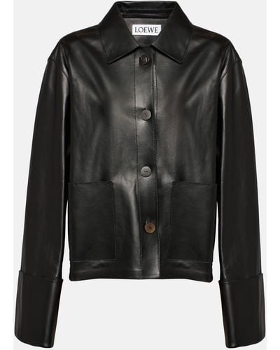 Loewe Leather Jacket - Black
