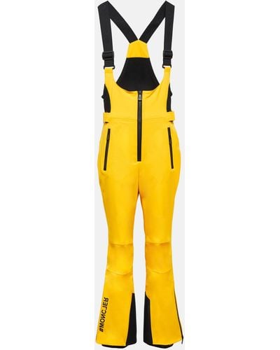 3 MONCLER GRENOBLE Ski Salopettes - Yellow