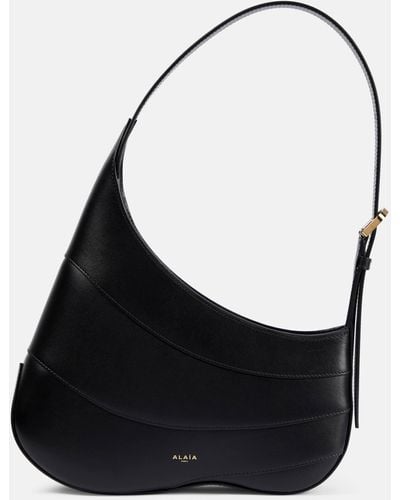 Alaïa Leather Shoulder Bag - Black