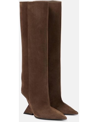 The Attico Cheope Suede Knee-high Boots - Brown