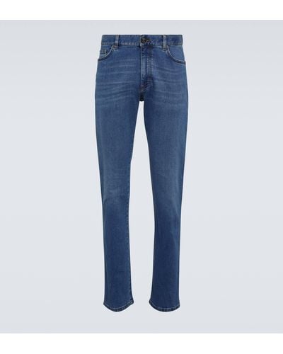 Zegna Mid-rise Skinny Jeans - Blue