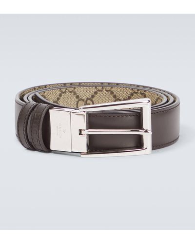 Gucci Reversible Leather Belt - Metallic