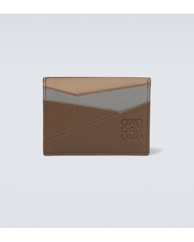 Loewe Puzzle Leather Card Holder - Natural