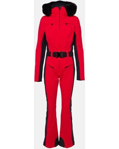 Goldbergh Parry Faux Fur-trimmed Ski Suit - Red