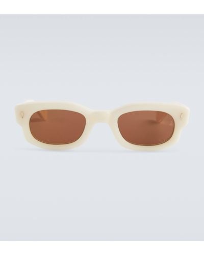 Jacques Marie Mage Whiskeyclone Rectangular Sunglasses - Brown