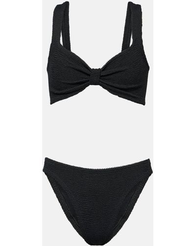 Hunza G Bonnie Mid-rise Bikini - Black
