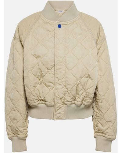 Burberry Quilted Oversized Bomber Jacket - Natural