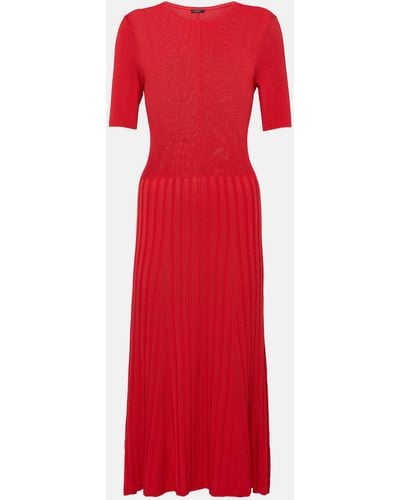 JOSEPH Ribbed-knit Maxi Dress - Red