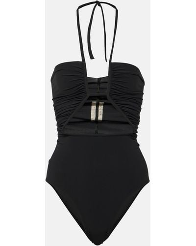 Rick Owens Halterneck Cutout Swimsuit - Black