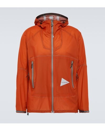 and wander 3l Ul Pertex® Shield Raincoat - Orange