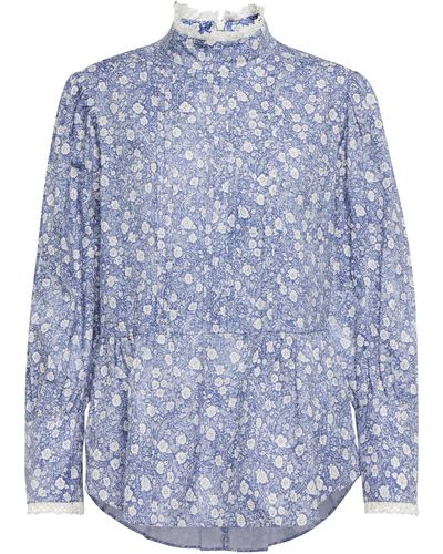 See By Chloé See By Chloe Printed Long-sleeved Blouse - Blue