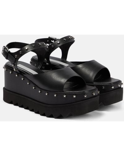 Stella McCartney Elyse Studded Platform Sandals - Black