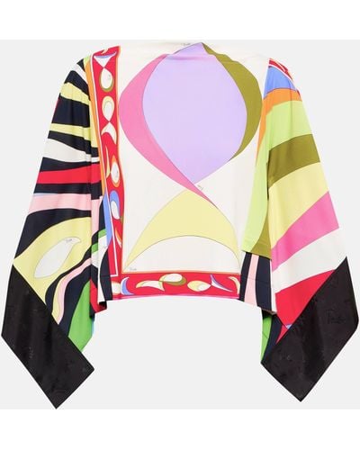 Emilio Pucci Printed Jersey Blouse - Multicolour
